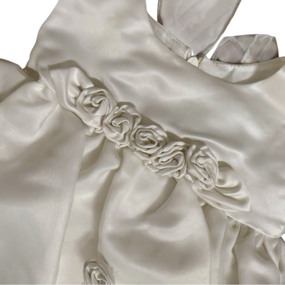 Jayne Copeland 3M Ivory Baptism Easter Wedding Dress Set w Bloomers - Picture 4 of 9